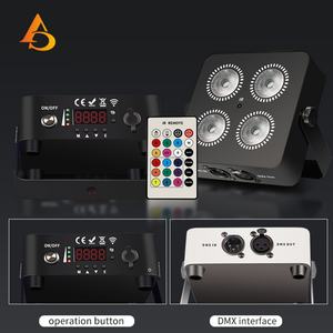 AICPOSE - Nuevo Producto a Precio Razonable, Luces LED de Escenario con Batería de 4x18w, Acero Inoxidable, Luz Par 6en1 - Product Image 4