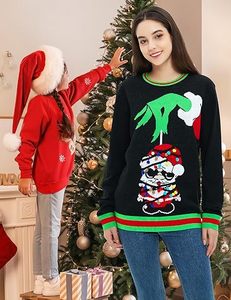 2024 personnalisé hommes drôle Festival noël <span class=keywords><strong>pull</strong></span> père noël motif Jacquard <span class=keywords><strong>pull</strong></span> moche noël Grinchs <span class=keywords><strong>pull</strong></span> - Product Image 5