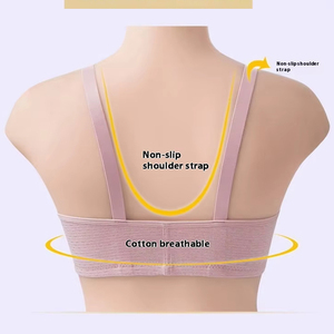 Soutien-gorge d'allaitement sans couture à fermeture avant personnalisé, grandes tailles, doux, à ouverture frontale, pour femmes, bonnet complet - Product Image 4