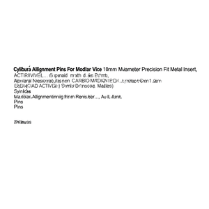 Cylindrical Alignment <b>Pins</b> For Modular Vice 10mm Diameter Precision Fit Metal Insert - Product Image 2