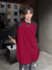 Nueva <span class=keywords><strong>Camiseta</strong></span> de Verano de <span class=keywords><strong>Manga</strong></span> <span class=keywords><strong>Corta</strong></span> Raglán de Gran Gramaje con Diseño Único y Hombros Caídos. - Product Image 4