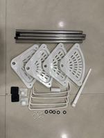 Porte-serviettes d'angle moderne pliable à 4 niveaux en acier inoxydable et plastique PP, 2,6-3,6 m, pour hôtels et salles de bain