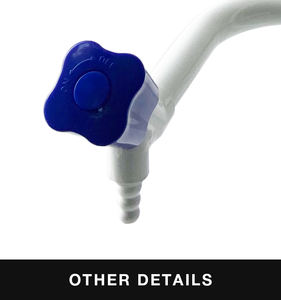 Cina laboratorio e uso medico doppia testa tubo drenante montaggio sul ponte rubinetto in acciaio inox bottiglia per lavaggio oculare triplo ugello da tavolo - Product Image 4