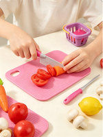 Ensemble de cuisine pour enfants avec fruits et légumes à découper, planche à découper, couteau de sécurité pour enfant, panier de rangement, jeu de rôle, cadeau