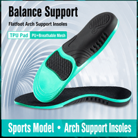 Semelles orthopédiques sportives en TPU avec soutien anti-torsion du talon, courbe de voûte plantaire bionique, maille PU respirante, pour la prévention et la correction de la plante pied plate