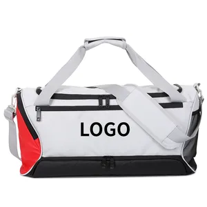 Logotipo personalizado, bolsa de equipaje de entrenamiento físico de fin de semana impermeable de gran capacidad, bolsa de deportes de viaje al aire libre para hombres