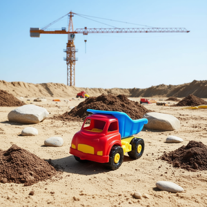 Camion benne en plastique pour enfants, véhicule de construction, camion de transport pour le sable et les jeux en extérieur - Product Image 3