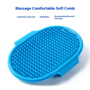 Oval Dog Cat Bade bürste Verstellbares Massage werkzeug für die Reinigung von Haustieren Robuster Gummi für die Pflege von Haustieren - Product Image 5