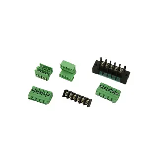 Screw 3.81mm 5.0mm 5.08mm Pitch PCB Terminal Block Connector Angle Pin Green Color Pluggable Type