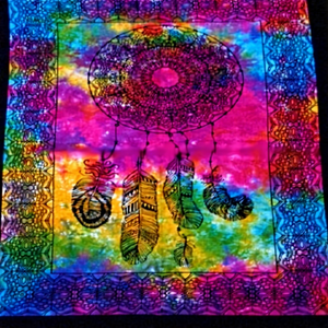 Nouvelle décoration de chambre 2024, attrape-rêves multicolores imprimés, tricotés, 100% coton, tentures murales, vente en gros en provenance d'Inde - Product Image 1