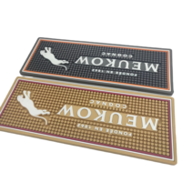 Tapis de bar en caoutchouc gaufré 3D de haute qualité, tapis de bar en silicone souple antidérapant et isolant, tapis de bar personnalisé avec logo pour promotion de marque