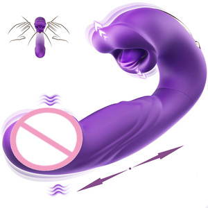 Vibrateur lapin 3-en-1 silencieux, 7 vitesses télescopiques, 7 modes de vibration, 5 modes de stimulation, étanche IPX7, jouet sexuel pour femmes - Product Image 1