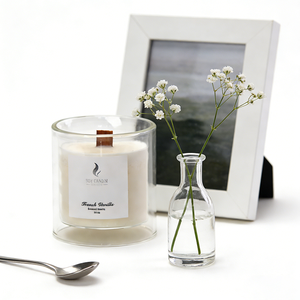 Groothandel Dubbelwandige 8oz 10oz Glazen Luxe Kaarsenpotten met Verpakking/Op maat gemaakte Logo's/Bijpassende Kleur Beschikbaar/Verpakking in doos - Product Image 4