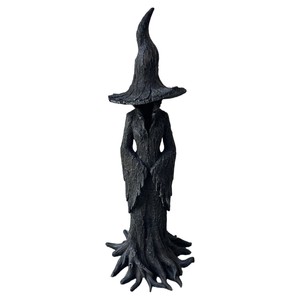 Estatua de Bruja de Resina, Adorno de Halloween para Interiores, Bruja Pequeña, Bruja Grande con Sombrero - Product Image 5