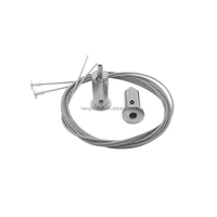 Clip de câble en fil de laiton argenté réglable 1,2 mm pour luminaires suspendus, luminaires LED, suspension de plafonnier