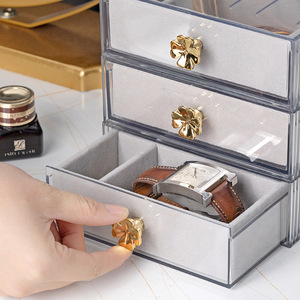 Transparent Jewelry <b>Storage</b> Box <b>Drawer</b> Style With Compartments For Rings Earrings Watches Organizers <b>Plastic</b> Jewelry Box - Product Image 4