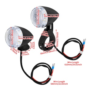 Luces <span class=keywords><strong>LED</strong></span> de Señal de Giro con Abrazadera de Horquilla de 41 mm para Tubos de Horquilla de Harley Sportster XL883 1200 Dyna - Product Image 6