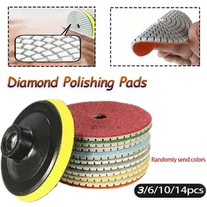<span class=keywords><strong>Polissage</strong></span> à l'eau diamantée de 4 pouces Grain 50-1000 Roue de ponçage diamantée pour le <span class=keywords><strong>polissage</strong></span> et la remise à neuf des carrosseries de voitures Marbre - Product Image 2