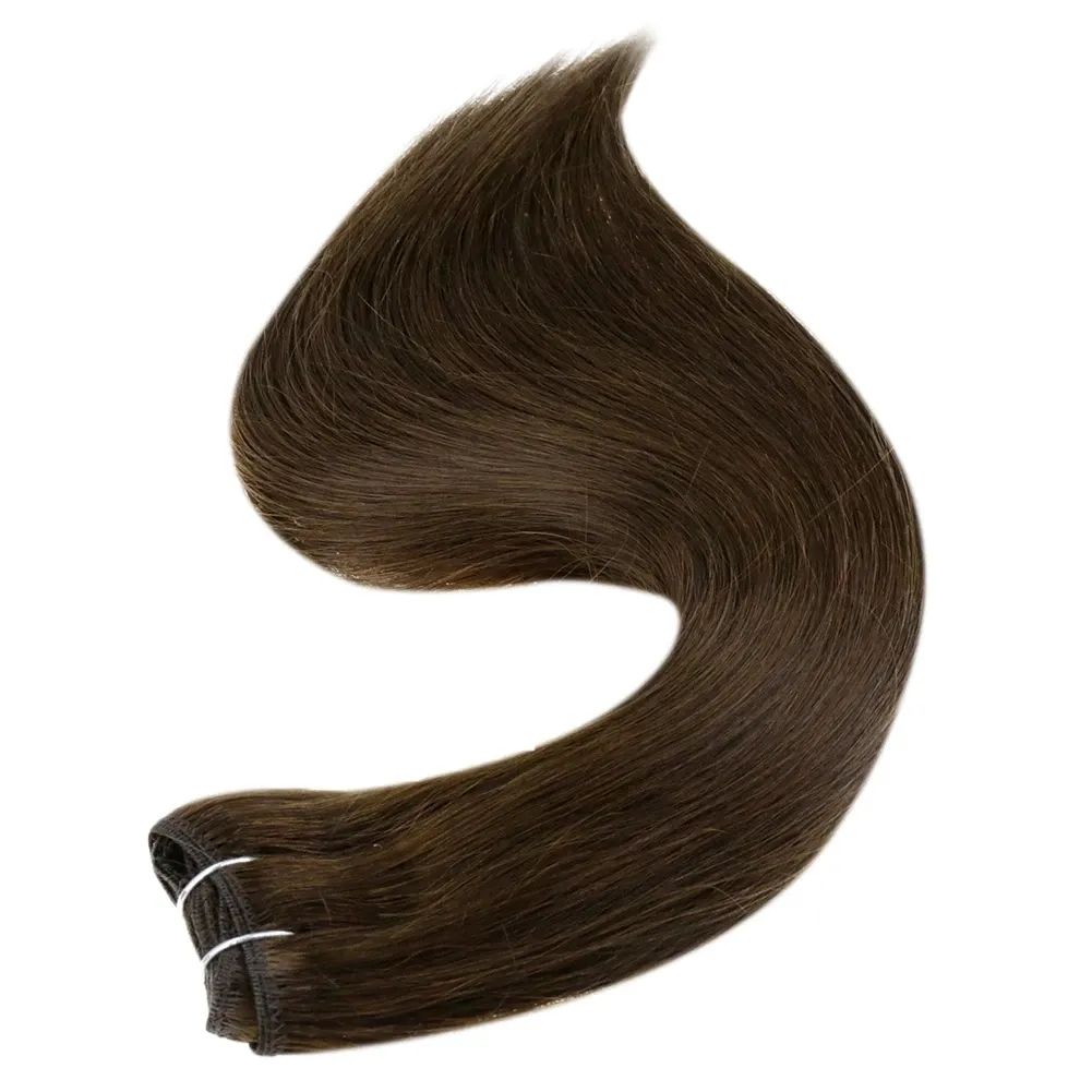 Precio de Venta al por mayor sin procesar Remy virginal del pelo humano brasileño de la trama del pelo doble dibujado extensiones de cabello de trama de máquina