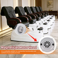 Tête de jet magnétique universelle à 4 broches pour pompe de spa de pédicure, avec impeller magnétique pour bain de pieds, couvercle de pompe gris