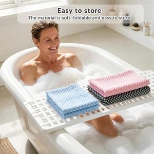 Custom Logo <b>Exfoliating</b> Towel Bathcloth Long Nylon Mesh Japanese Body Net <b>Sponge</b> Bathing Showering Scrubber Exfoliator - Product Image 2