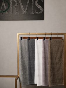 Serviette en tissu éponge ARVIS 70x140cm, serviette à main rayée en velours, 300-600 GSM, 100% coton, haute absorption, douce, écologique, pour la maison - Product Image 1
