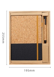 Libreta de Direcciones Creativa y Ecológica A5 de Corcho y Lino, Impresión UV, Encuadernación Cosida, Logotipo Personalizado, Regalo de Presentación - Product Image 3