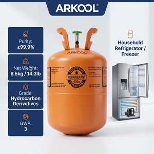 Gas Refrigerante ARKOOL R600a, 99.9% Isobutano, 100% Cero GWP, Mejor que R134a para Refrigeradores Domésticos, Certificado DOT CE REACH, Precio - Product Image 1