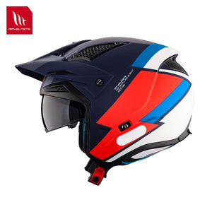 Casco MTHELMETS con Certificación ECE DOT, Nuevo, Desmontable, Combinado 3/4, para ATV, Cruiser, Estilo Vintage Retro, Street Fighter, Motocicleta, ABS - Product Image 3