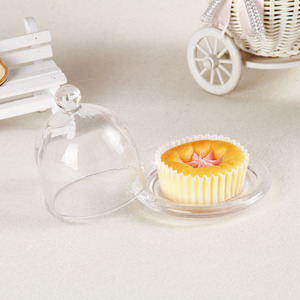 Clearly Small Size Creative Glass Cover <strong>Dessert</strong> Plate Pearl Rim Mini Cake Display Stand Dome Candle Jar Decorative <strong>Dessert</strong> <strong>Tray</strong> - Product Image 2