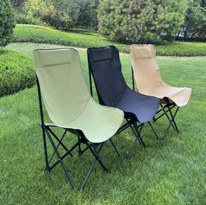 Chaise de camping écologique en tissu Oxford 600D, légère et portable, chaise de plage en forme de lune pour pique-nique et pêche - Product Image 1