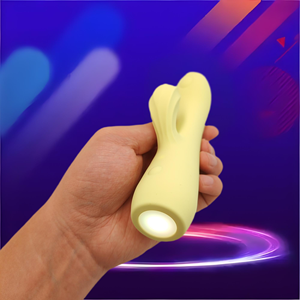 Grosir mainan seks dewasa wanita Mini kelinci <span class=keywords><strong>Vibrator</strong></span> silikon tahan air IPX7 25 frekuensi LED bersinar - Product Image 1