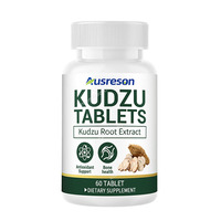 Ausreson OEM Puerarin Extrait de racine de Kudzu Comprimés Végétaliens Supplément Herbal Naturel Soutien Détoxifiant Hépatique Anti-gueule de bois Comprimés de Kudzu