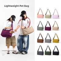 Sac bandoulière décontracté d'extérieur unisexe grande capacité léger en nylon avec fermeture éclair style urbain minimaliste en polyester