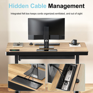 Sẵn sàng để tàu đứng bàn với ngăn kéo không dây sạc quản lý cáp, chiều cao có thể điều chỉnh bàn trong USA kho - Product Image 3