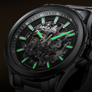 Mark Fairwhale-Reloj mecánico automático para hombre, correa de aleación de impermeabilización a la moda, puntero en un indicador - Product Image 2