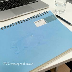Carnet de notes professionnel de haute qualité personnalisé en PVC plastique imperméable avec reliure spirale et logo pour cadeau - Product Image 3