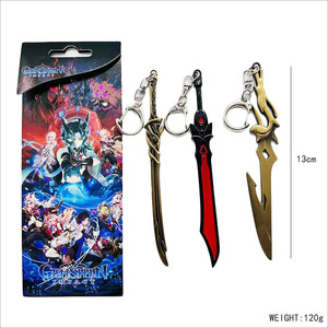 29 Designs Japan Video Game <span class=keywords><strong>Genshin</strong></span> <span class=keywords><strong>Impact</strong></span> <span class=keywords><strong>Porte</strong></span>-clés en métal en forme d'épée, pendentif Tombeau du Loup, <span class=keywords><strong>porte</strong></span>-clés Anime - Product Image 6