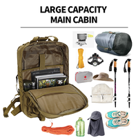 Sac à dos tactique SIVI à faible MOQ, 45L, poche Molle, sac d'assaut, sac à dos tactique de camping, sac à dos de randonnée OEM