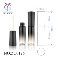 Tube cosmétique en plastique personnalisé avec logo, emballage vide pour gloss, applicateur, capacité 6,1 ml, couleur dégradée