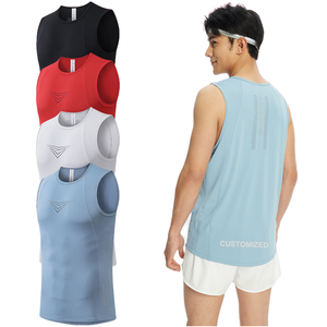 เสื้อกั๊กผู้ชายผ้าโพลีเอสเตอร์ 180 กรัม ระบายอากาศ แห้งเร็ว น้ำหนักเบา สวมใส่สบาย ผ้าตาข่าย เหมาะสำหรับวิ่งมาราธอน ออกกำลังกาย - Product Image 1