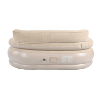 Canapé Gonflable Extérieur Moderne Deux Places sur Mesure, Revêtement Tissu, Chaise Longue Pliable, Housse PVC Écologique Blanche CE
