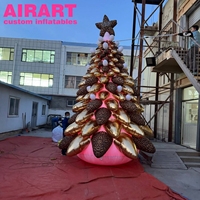Sapins de Noël gonflables pour les décorations de centres commerciaux, statues de sapins de Noël personnalisées de différents styles pour la décoration d'entrée d'événements