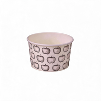 Gobelet en papier recyclable à paroi simple, imprimé sur mesure, double face enduite, 3oz-12oz, pour emballage de crème glacée et de yaourt