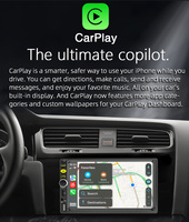 Autoradio Multimédia Universel 2 DIN 7" avec Écran Tactile HD, Carplay et Android Auto, Lecteur Audio FM AM USB et CD