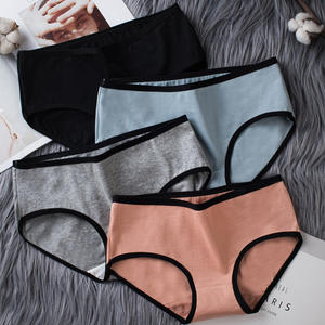 Noir élastique pas cher taille moyenne fille slips pur coton femme sous-vêtements <span class=keywords><strong>culotte</strong></span> - Product Image 4