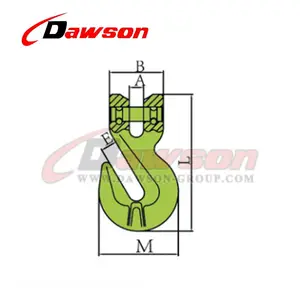 DAWSON Lớp 100 Clevis Rút Ngắn Cái Nôi Lấy Móc Với Đôi Cánh Cho Xích Treo Nhà Cung Cấp Trung Quốc