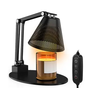 Wickless Candle Wax Melting Warmers Updated Foldable Aurora Candle Warmer Lamp with Timer-Black