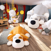 Amusant doux coton Capybara Design chien couché en peluche jouet pondéré porte-clés éducatif pour enfants stockage à la maison emballé OPP