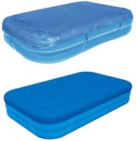 Couverture de piscine gonflable rectangulaire, convient aux piscines de moins de 130 pouces de long * 84 pouces de large, bâche en PE, couverture de piscine